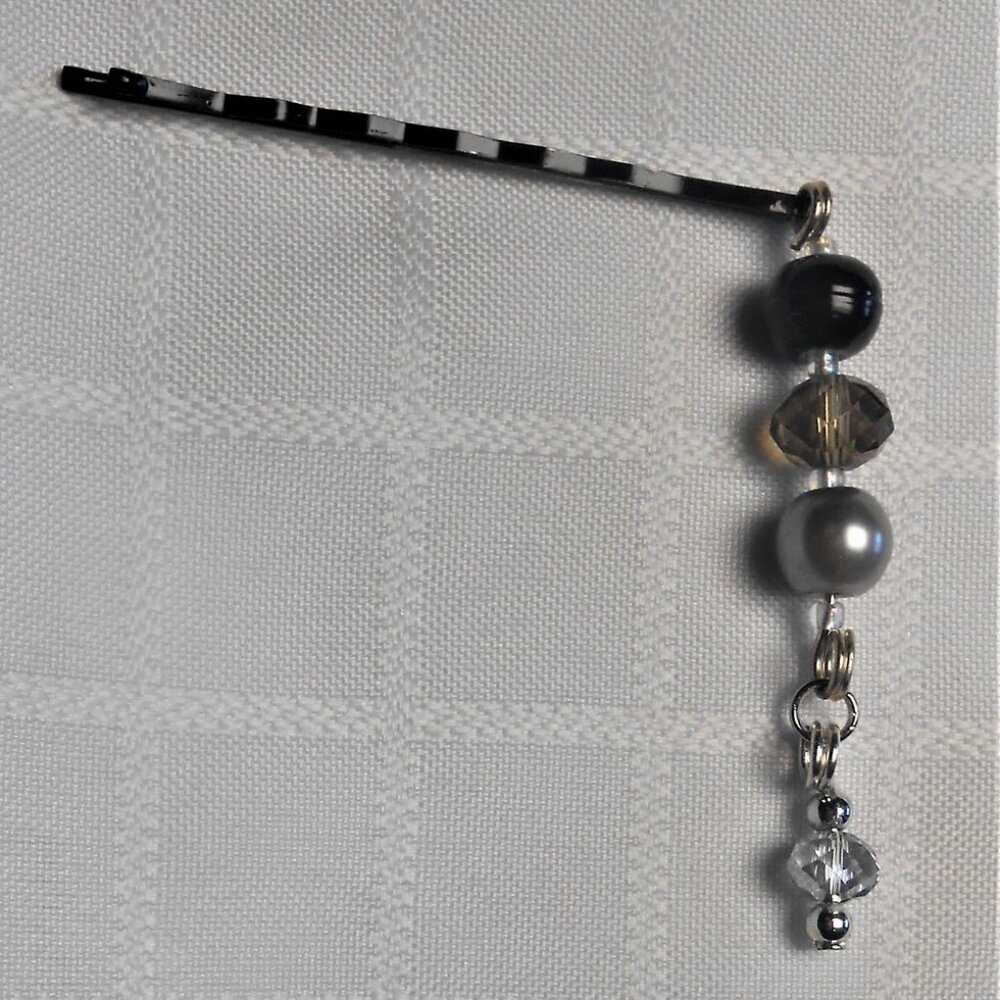 No 15. Beads on interchangeable rings for hairpins or elastic bands X3 -handmade